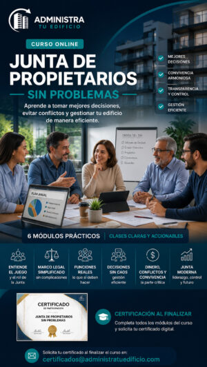 curso junta de propietarios sin problemas